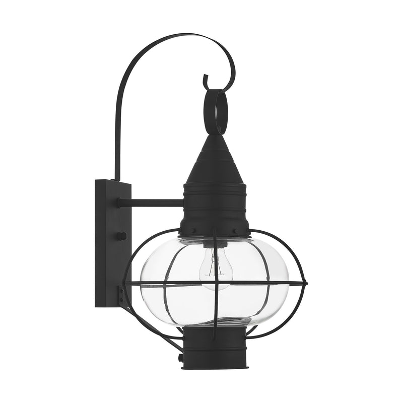 Newburyport Large Outdoor Wall Lantern in Black