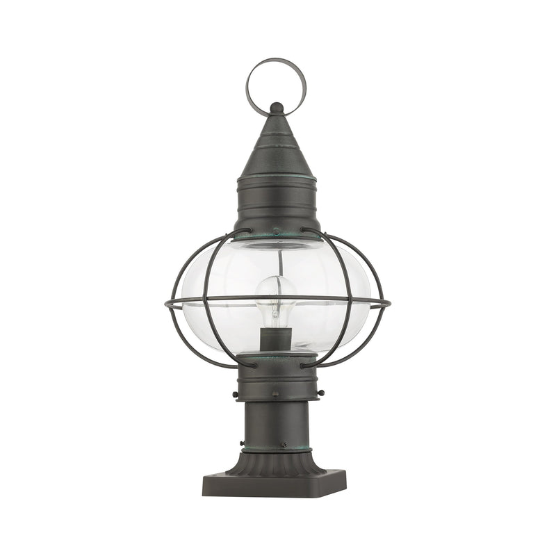 Newburyport Large Outdoor Post Light in Charcoal