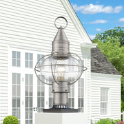 Newburyport Large Outdoor Post Light in Brushed Nickel