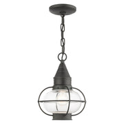Newburyport Medium Outdoor Pendant Lantern in Charcoal