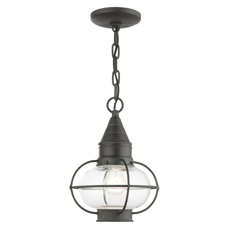 Newburyport Medium Outdoor Pendant Lantern in Charcoal