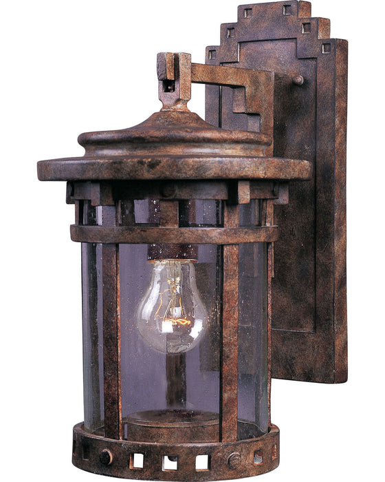 Santa Barbara VX One Light Outdoor Wall Lantern in Sienna