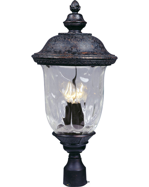 Carriage House VX Three Light Outdoor Pole/Post Lantern in Oriental Bronze