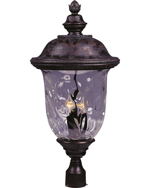Carriage House VX Three Light Outdoor Pole/Post Lantern in Oriental Bronze