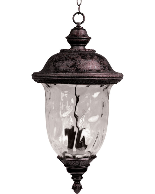 Carriage House VX Three Light Outdoor Hanging Lantern in Oriental Bronze