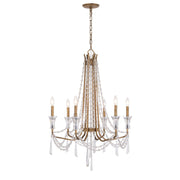 Barcelona 6-Light 28" Chandelier in Brass Kisser