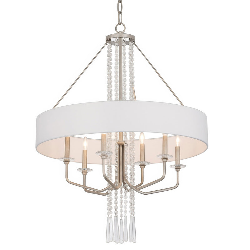 Barcelona 6-Light 28" Pendant in Transcend Silver