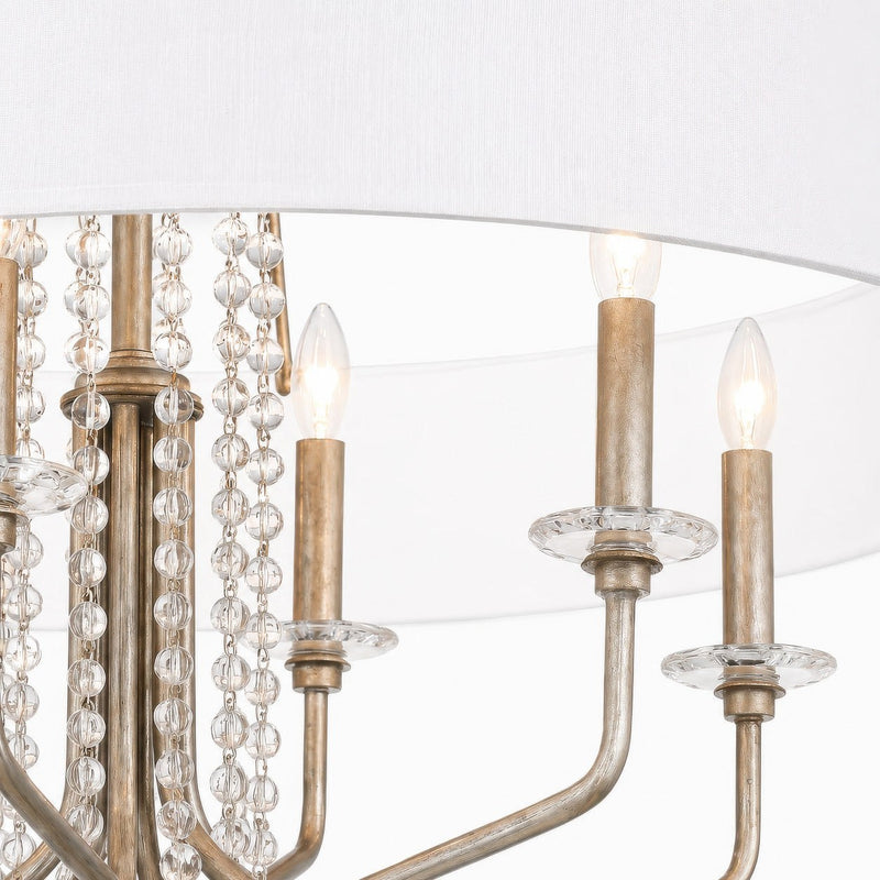 Barcelona 6-Light 28" Pendant in Transcend Silver