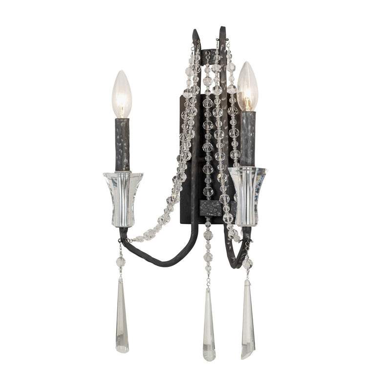 Barcelona 2-Light 17" Wall Sconce in Onyx