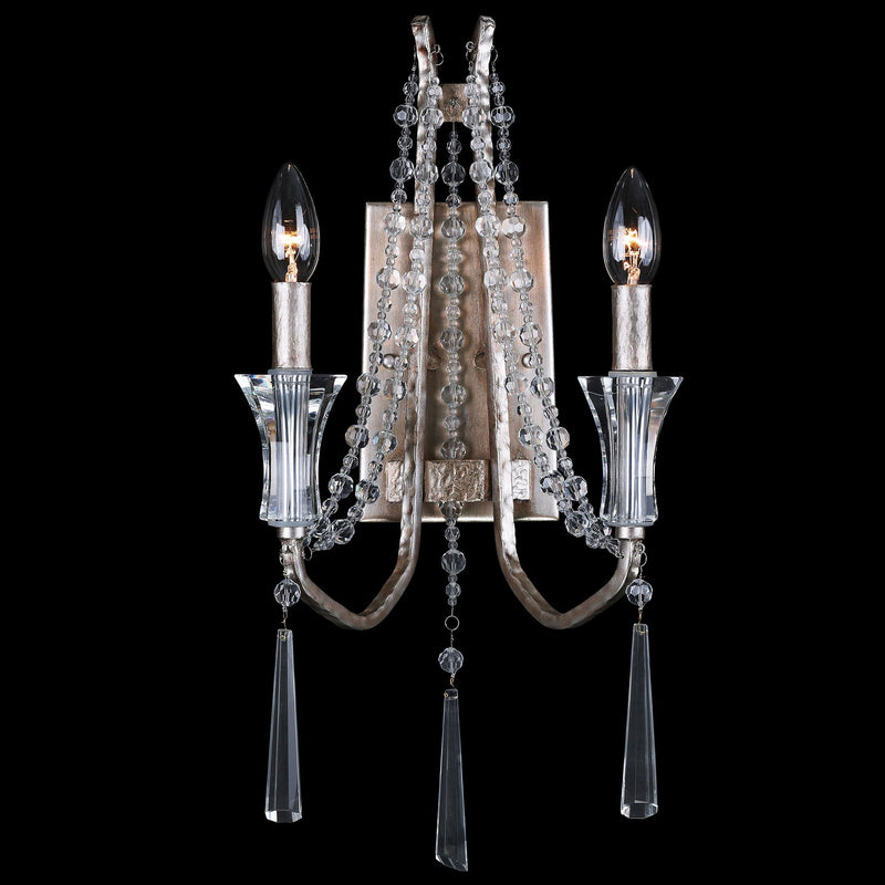 Barcelona 2-Light 17" Wall Sconce in Transcend Silver