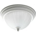 Melon Glass One Light Flush Mount in White