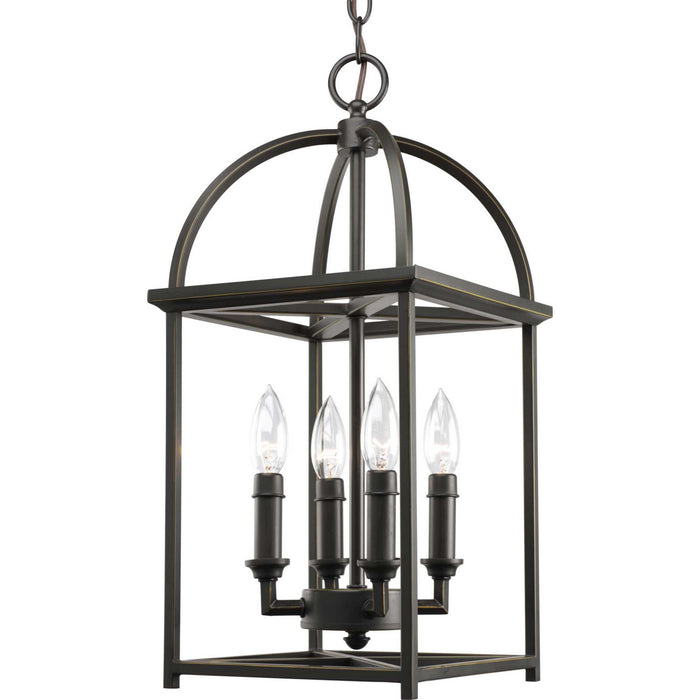Piedmont 4-Light Foyer Lantern in Antique Bronze