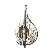 Bask 2-Light 19" Wall Sconce in Matte Black/French Gold