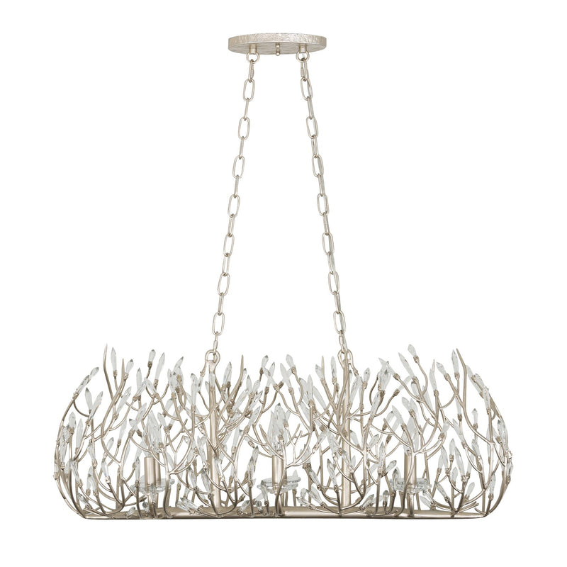 Bask 6-Light 36" Linear Chandelier in Gold Dust