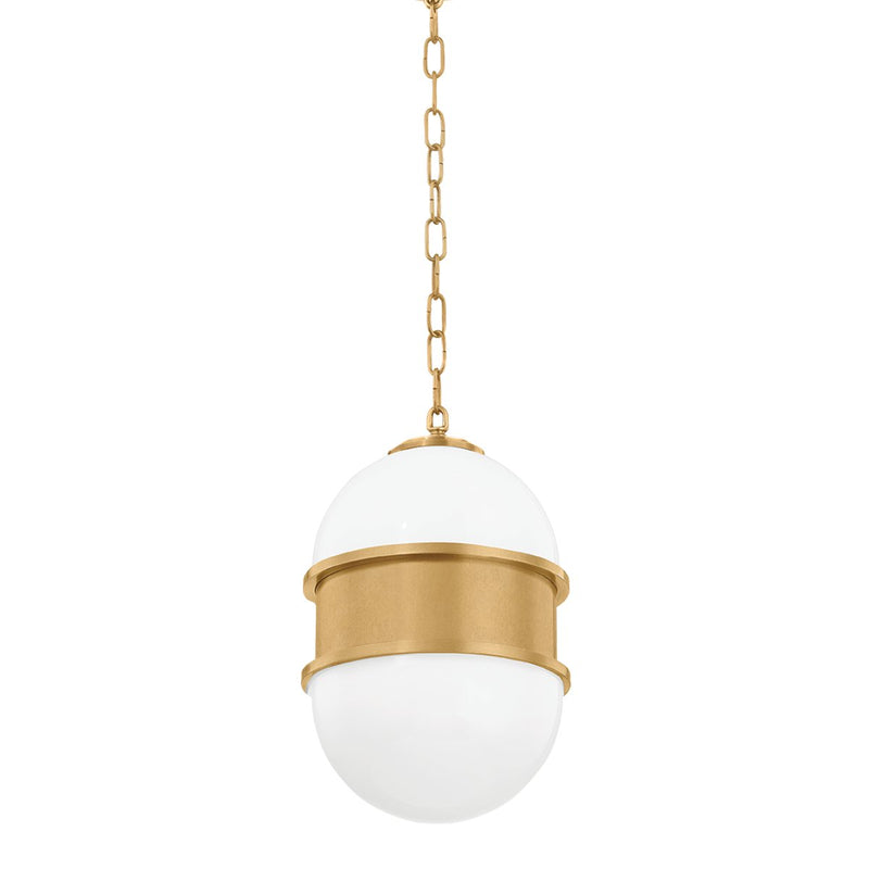 Broomley Small Pendant in Vintage Brass