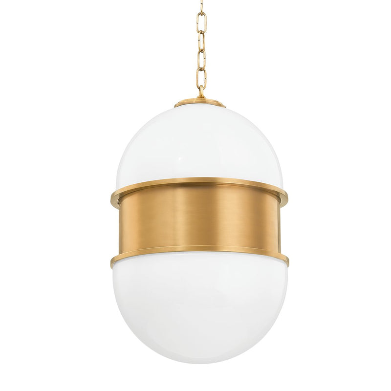 Broomley Large Pendant in Vintage Brass