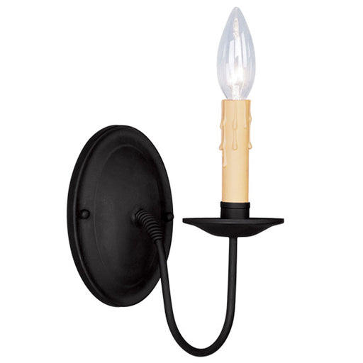 Heritage 1 Light Wall Sconce in Black