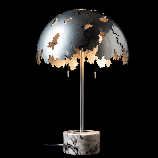 Pangea Dome 2-Light 23" Table Lamp in Sterling