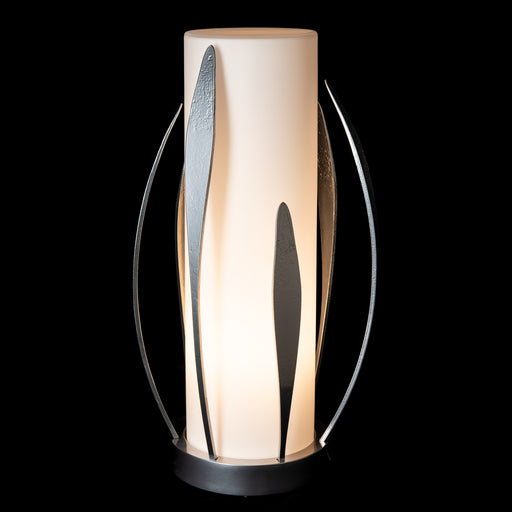 Dahlia 18" Cylindrical Table Lamp in Sterling
