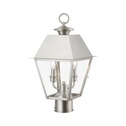 Wentworth 2-Light Medium Outdoor Post Light in Brushed Nickel