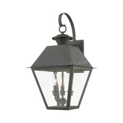 Wentworth 3-Light Large Outdoor Wall Lantern in Charcoal
