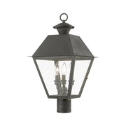 Wentworth 3-Light Large Outdoor Post Light in Charcoal