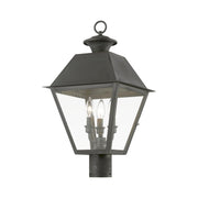 Wentworth 3-Light Large Outdoor Post Light in Charcoal