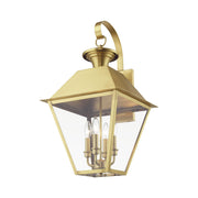 Wentworth 4-Light Extra Large Outdoor Wall Lantern in Natural Brass