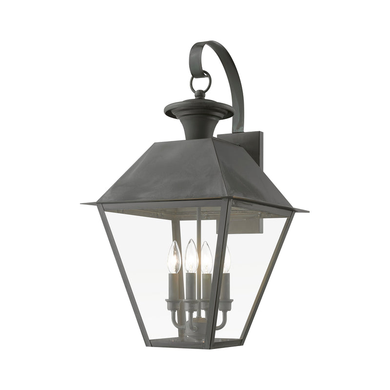 Wentworth 4-Light Extra Large Outdoor Wall Lantern in Charcoal