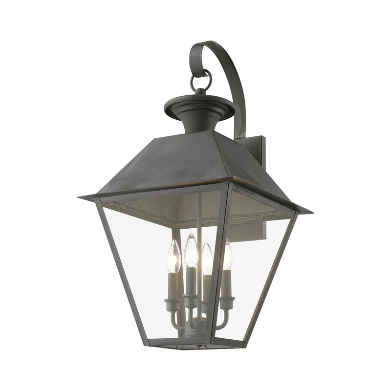 Wentworth 4-Light Extra Large Outdoor Wall Lantern in Charcoal