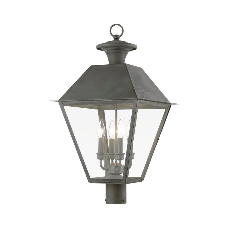 Wentworth 4-Light Extra Large Outdoor Post Light in Charcoal