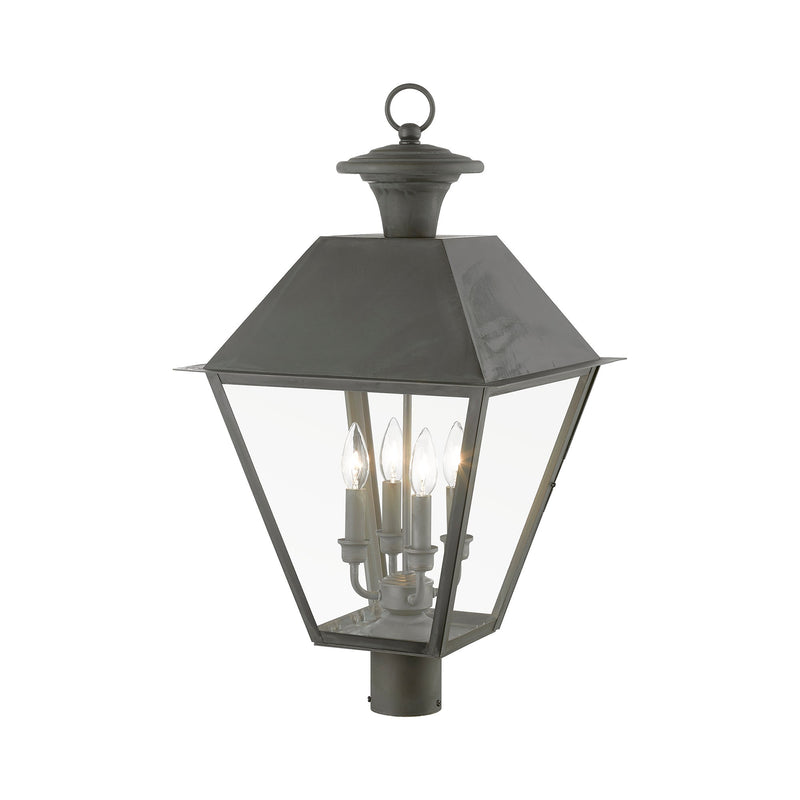 Wentworth 4-Light Extra Large Outdoor Post Light in Charcoal