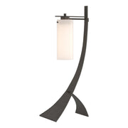 Stasis 28.3" Table Lamp with Opal Glass in Dark Smoke
