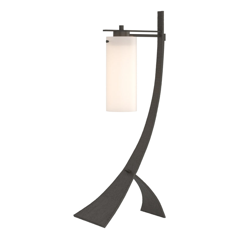 Stasis 28.3" Table Lamp with Opal Glass in Dark Smoke