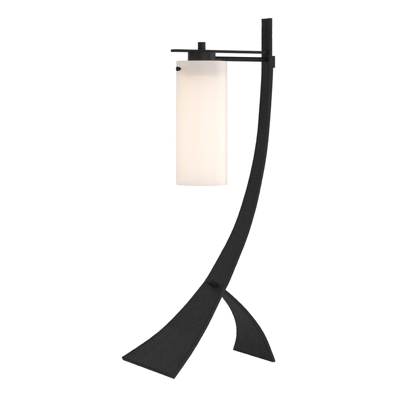 Stasis 28.3" Table Lamp with Opal Glass in Black