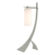 Stasis 28.3" Table Lamp with Opal Glass in Sterling