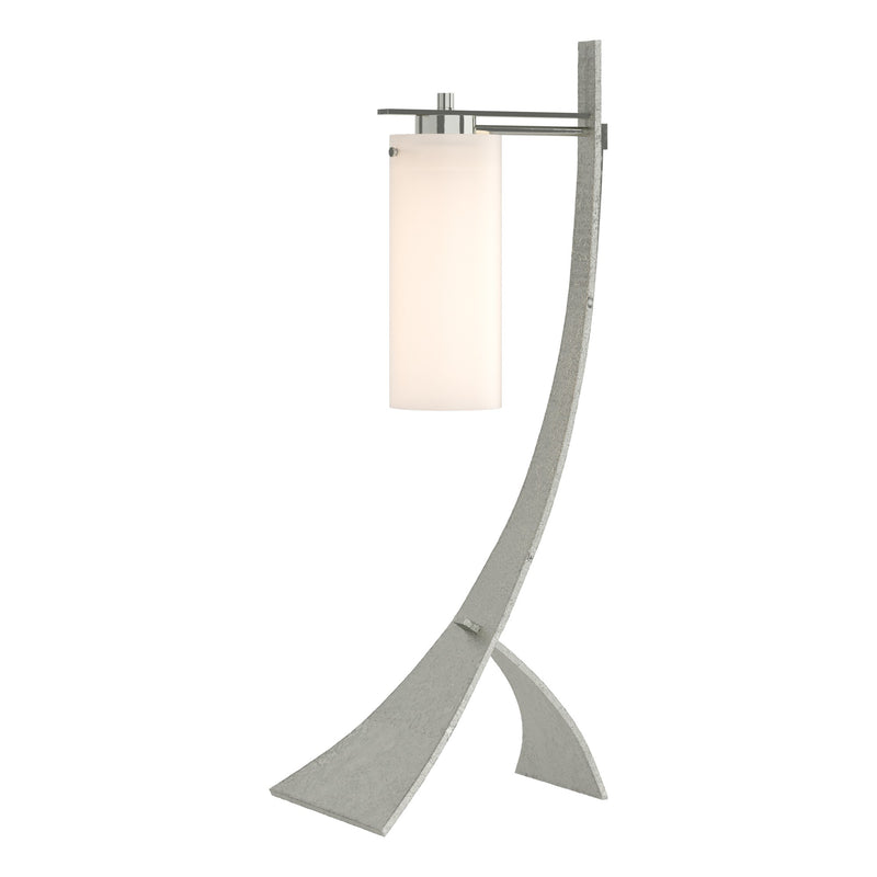 Stasis 28.3" Table Lamp with Opal Glass in Sterling