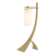 Stasis 28.3" Table Lamp with Opal Glass in Modern Brass