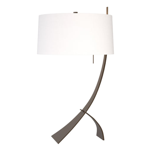 Stasis 28.3" Table Lamp with Fabric Shade in Bronze