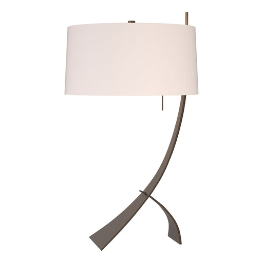 Stasis 28.3" Table Lamp with Fabric Shade in Bronze