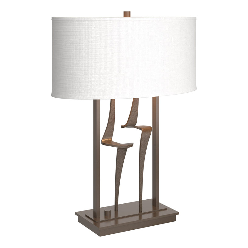 Antasia 24.7" Oval Shade Table Lamp in Bronze