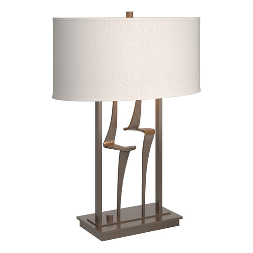 Antasia 24.7" Oval Shade Table Lamp in Bronze