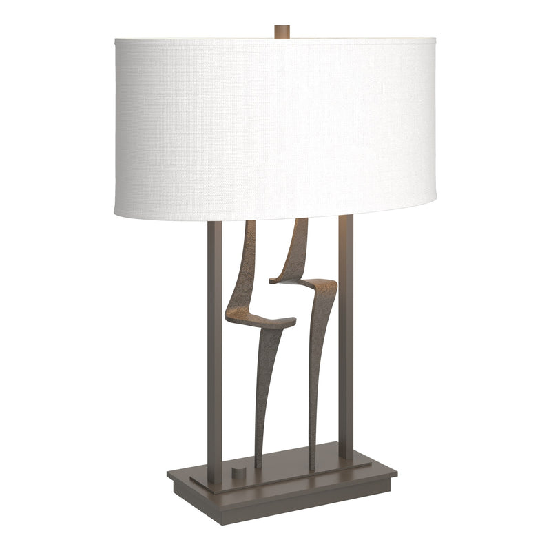 Antasia 24.7" Oval Shade Table Lamp in Dark Smoke