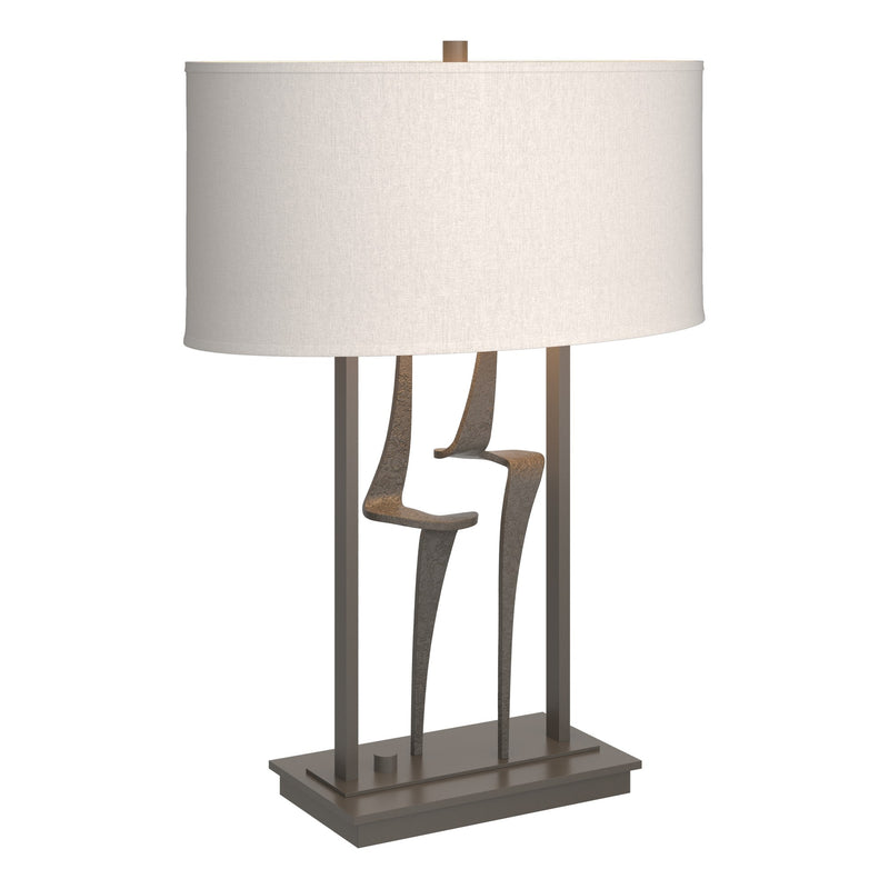 Antasia 24.7" Oval Shade Table Lamp in Dark Smoke