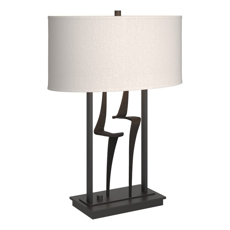 Antasia 24.7" Oval Shade Table Lamp in Black