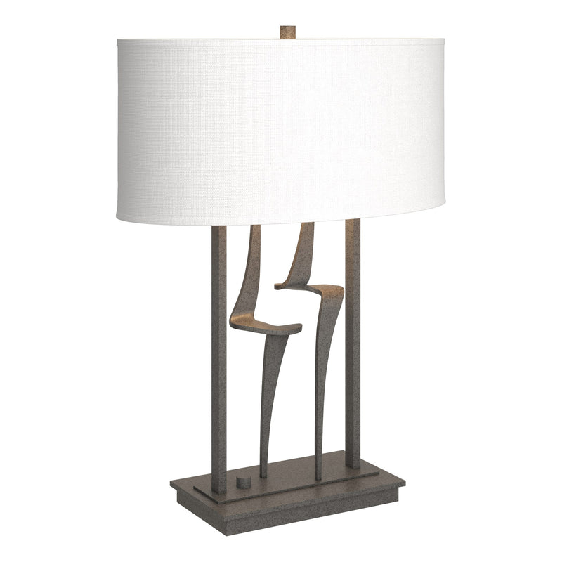 Antasia 24.7" Oval Shade Table Lamp in Natural Iron