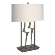 Antasia 24.7" Oval Shade Table Lamp in Natural Iron