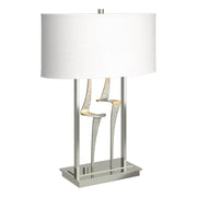 Antasia 24.7" Oval Shade Table Lamp in Sterling