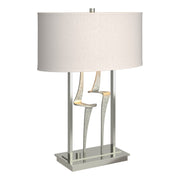 Antasia 24.7" Oval Shade Table Lamp in Sterling