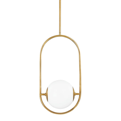 Everley Small Pendant in Vintage Brass